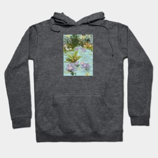 Lavender Hippos in the Jungle of Peace Hoodie